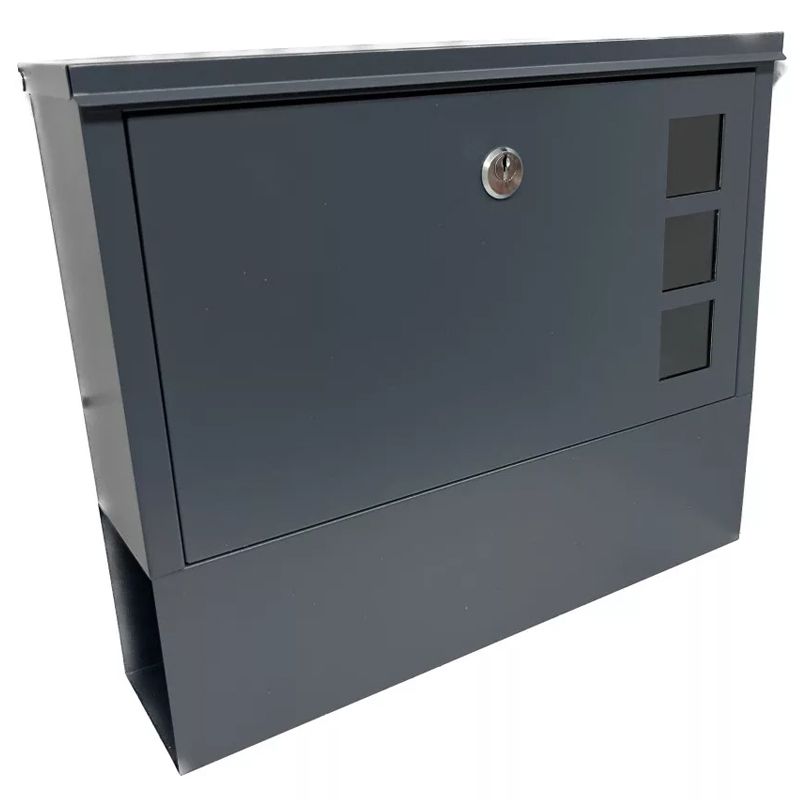 POSTALÁDA KÜLTÉRI 36,5*10,5*30 SZÓRÓLAPTARTÓS ANTRACIT IMPORT HOLDEN MD020B POSTALÁDA, LEVÉLBEDOBÓ