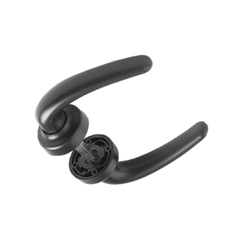 COMBI 359 KILINCSGARNITÚRA MŰANYAG ÍVES FEKETE KER.ROZETTÁS-TENGELLYEL  AJTÓKILINCS SZÓLÓBAN,AJTÓCÍM