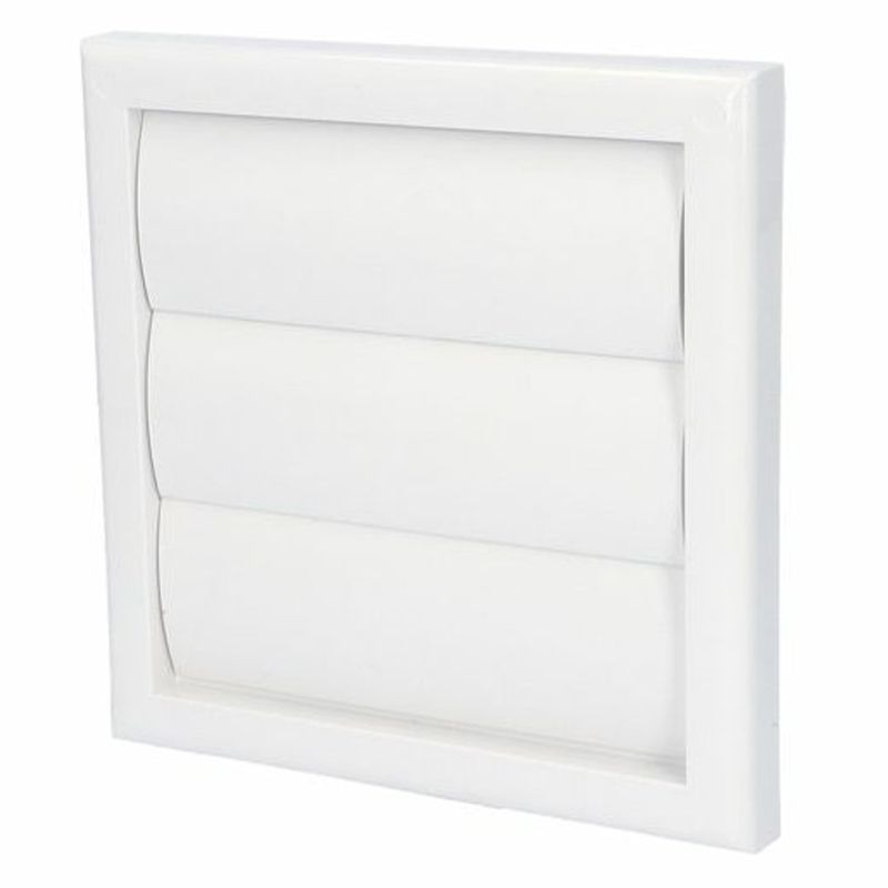 SZELLŐZŐZSALU MŰANYAG FALI D100mm CSŐRE 154*110mm KÜLSŐ VENTS MV 100VJ ABS SZELLŐZÉSTECHNIKA