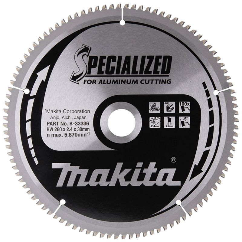 MAKITA B-33336 KÖRFŰRÉSZTÁRCSA D260*30/100F. ALUHOZ  KÖRFŰRÉSZ TÁRCSA