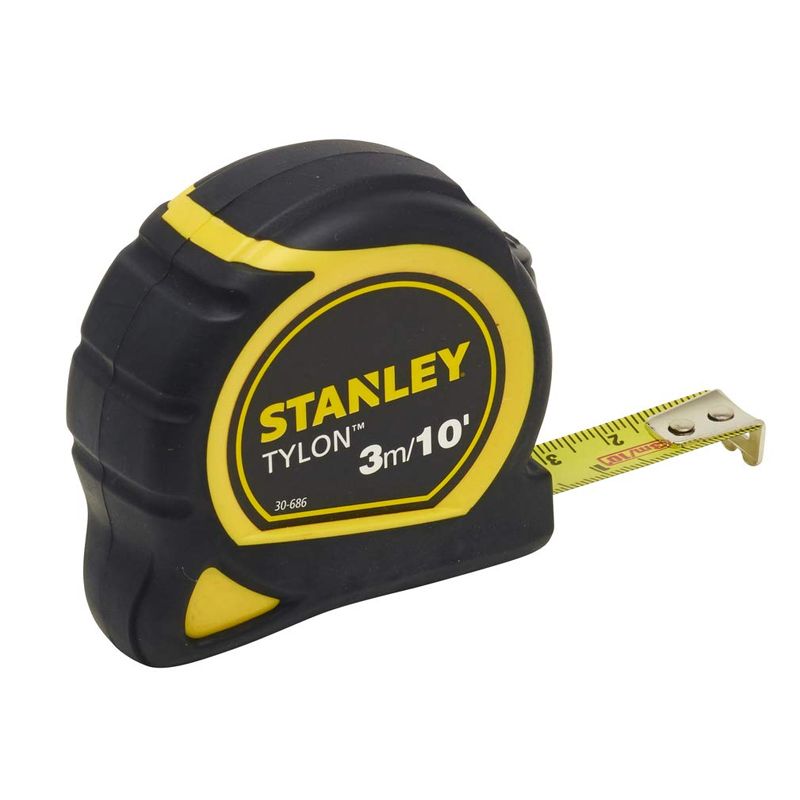STANLEY 030686-130686 MÉRŐSZALAG03M/12mmGUMIBURKOLAT TYLON,NAGY KOPÁSÁLLÓSÁGÚSZALAG  MÉRŐESZKÖZÖK