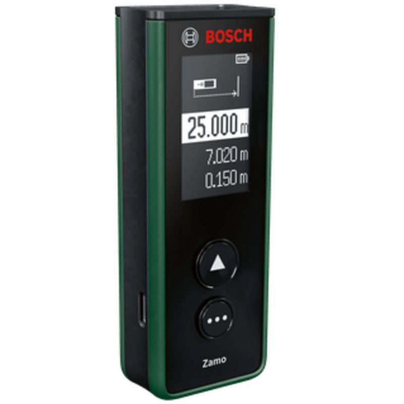 BOSCH 0603672900 TÁVOLSÁGMÉRŐ LÉZERES ZAMO 25M HATÓTÁVOLSÁG  MÉRŐESZKÖZÖK