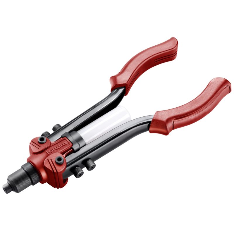 SZEGECSHÚZÓ KÉTKAROS ALU,RÉZ,ACÉL,INOX, 2,4-6,4, FORTUM 4770614 SZEGECSELŐ ESZKÖZÖK