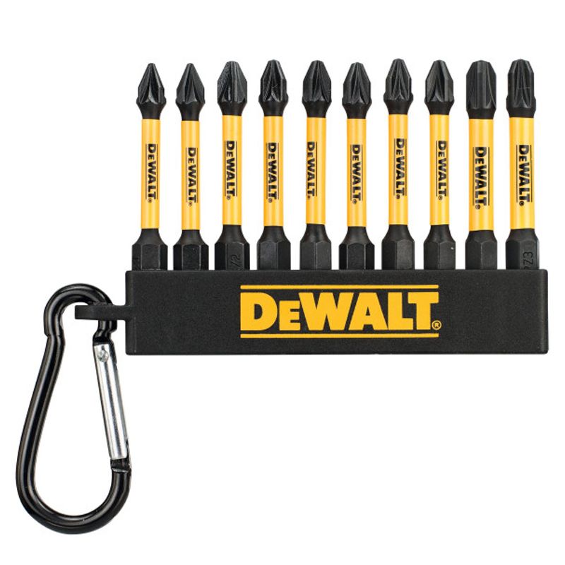 DEWALT DT7276-QZ BEHAJTÓHEGY KÉSZLET 10DB-OS PZ1x2,PZ2x6,PZ3x2 / 57mm  BIT ÉS BEHAJTÓ HEGYEK