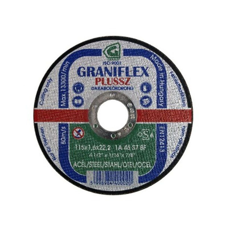 VÁGÓKORONG ACÉLHOZ D125*1.0A 22LYUK 1A 60 T8 BF T41 LAPOS GRANIT-GRANIFLEX VÁGÓKORONG ACÉLHOZ D125*1.0A 22LYUK 1A 60 T8 BF T41 LAPOS GRANIT-GRANIFLEX