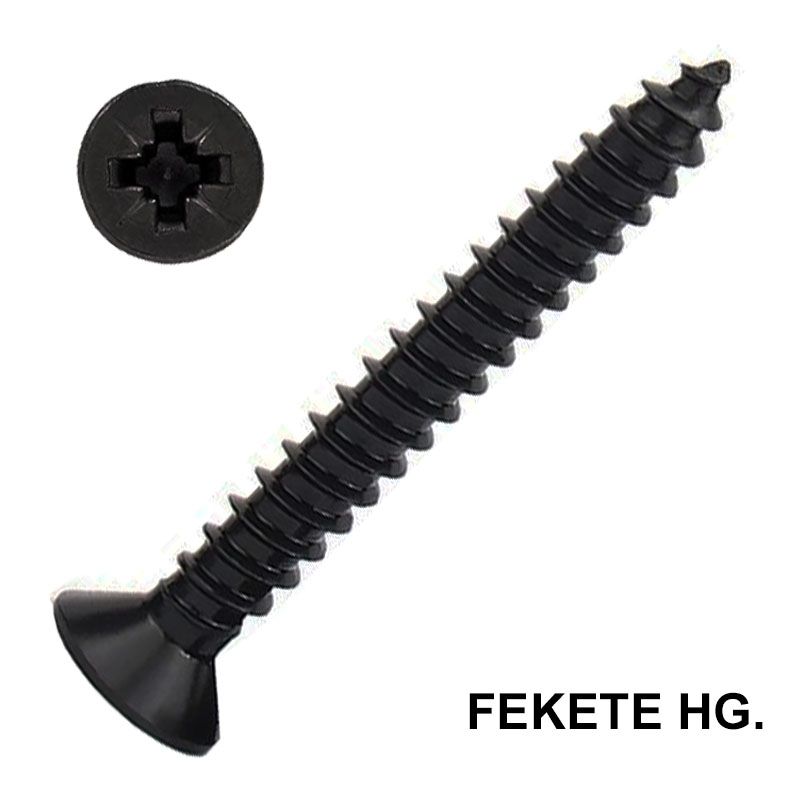 FAFORGÁCSLAPCSAVAR SF D4.0*35 DIN 7505 FEKETE HG. KH PZ TM IMPORT EGYEDI UTOLSÓ DARABOK FAFORGÁCSLAP CSAVAR
