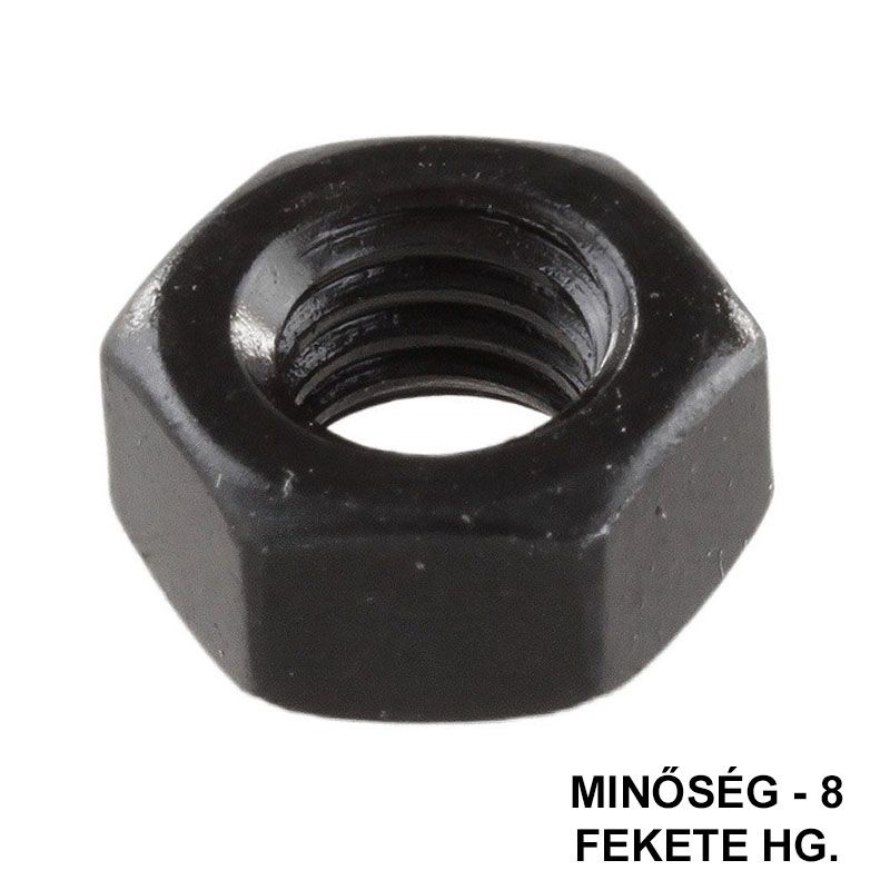 ANYA HATLAPÚ M6 DIN 934-8 FEKETE HG. IMPORT ANYACSAVAR