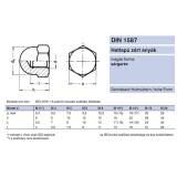 MAGAS ZÁRTANYA M03 DIN 1587 SÁRGARÉZ-GÖMB FORMA IMPORT ANYACSAVAR