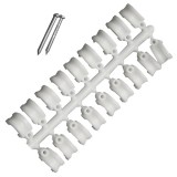 KÁBELRÖGZÍTŐ BILINCS D08 MŰANYAG 1db SZEGGEL(18db/CSOM) MAGYAR SZERELÉSI ANYAGOK