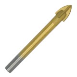 ÜVEGFÚRÓ D08*77mm CARBID+TITÁN HENGERES SZÁRÚ ECEF 608077 BETON,KŐZET ÉS CSEMPEFÚRÓK