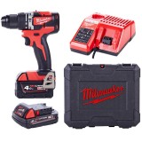 AKKUS FÚRÓ-CSAVAROZÓ 18V M18CBLPD-422C 1-1DB 2/4Ah AKKU MILWAUKEE 4933472116 FÚRÓ-VÉSŐKALAPÁCS