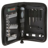 BOSCH 2607019506 DUGÓKULCS+BIT KÉSZLET 38RÉSZES RACSNIS + ZSEBLÁMPA  SZERSZÁM-KULCSOK