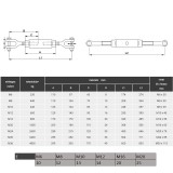 HUZALFESZÍTŐ SEKLI-VILLA M10 DIN 1478 HG. ZÁRT TB:440KG IMPORT EMELÉSTECHNIKA TARTOZÉKOK