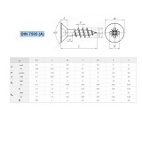 FAFORGÁCSLAPCSAVAR SF D4.5*80 DIN 7505 SHG. KH TM IMPORT FAFORGÁCSLAP CSAVAR