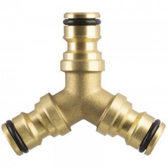 Y-ELOSZTÓ SÁRGARÉZ KUPLUNGHOZ-3ÁGÚ AQUAJET 341 LOCSOLÁSTECHNIKA